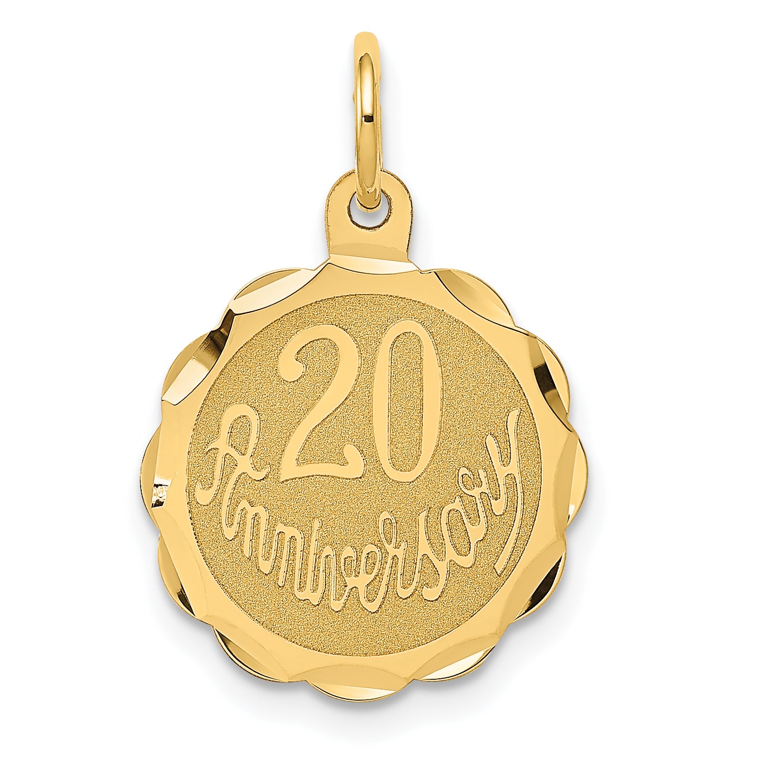 14K Happy 20th Anniversary Charm