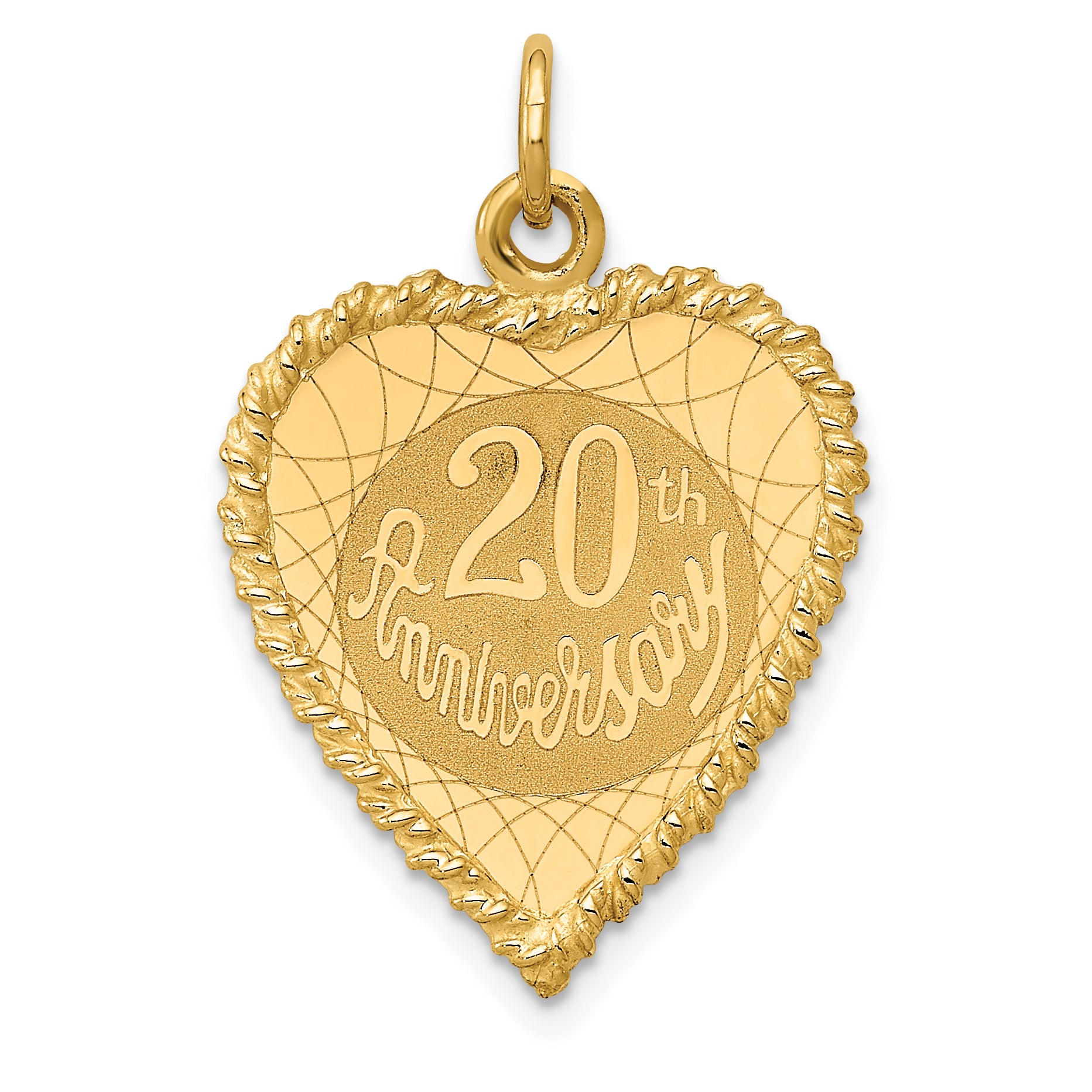 14K Happy 20th Anniversary Charm