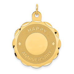 14K Happy Anniversary Charm