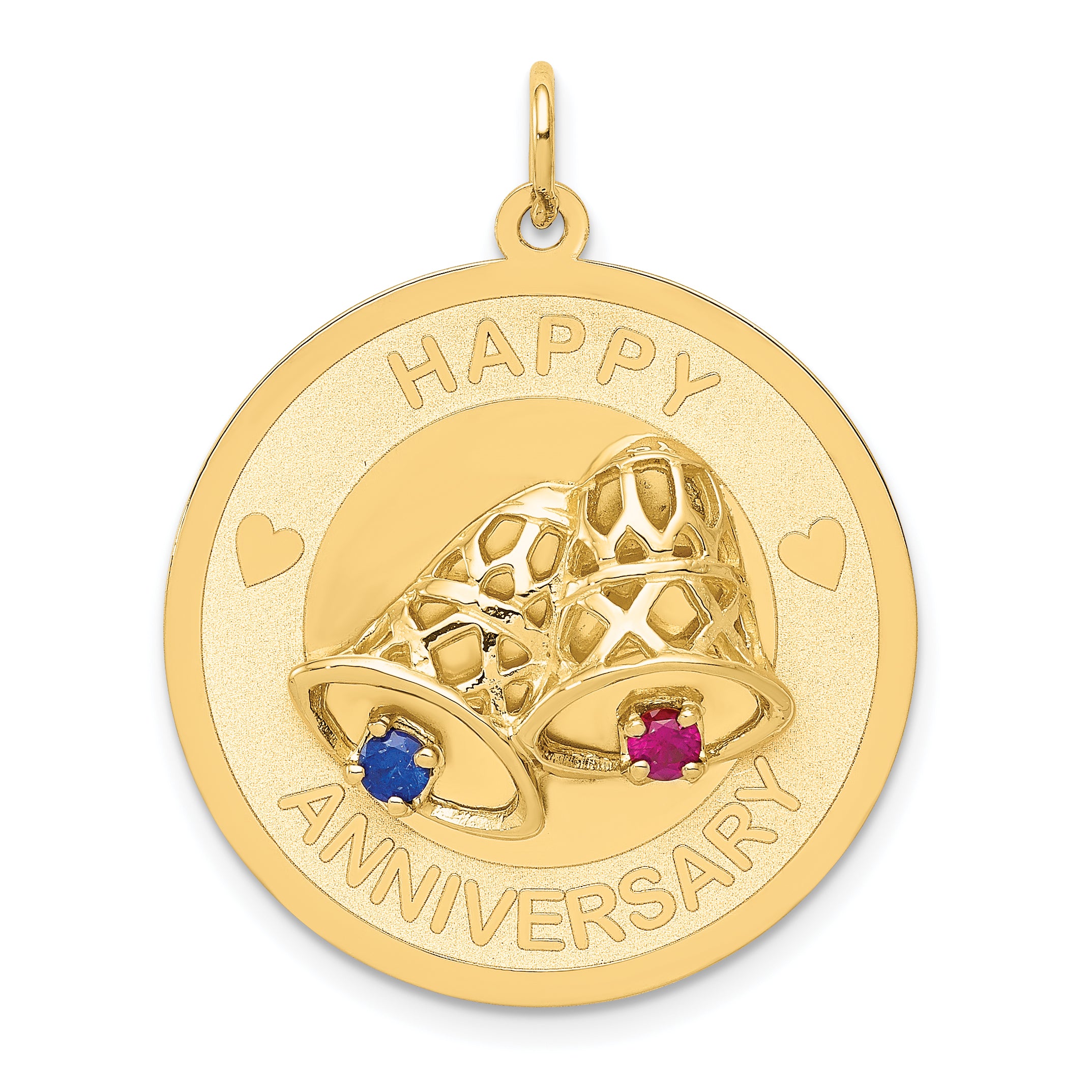 14K Happy Anniversary w/ Bells Charm