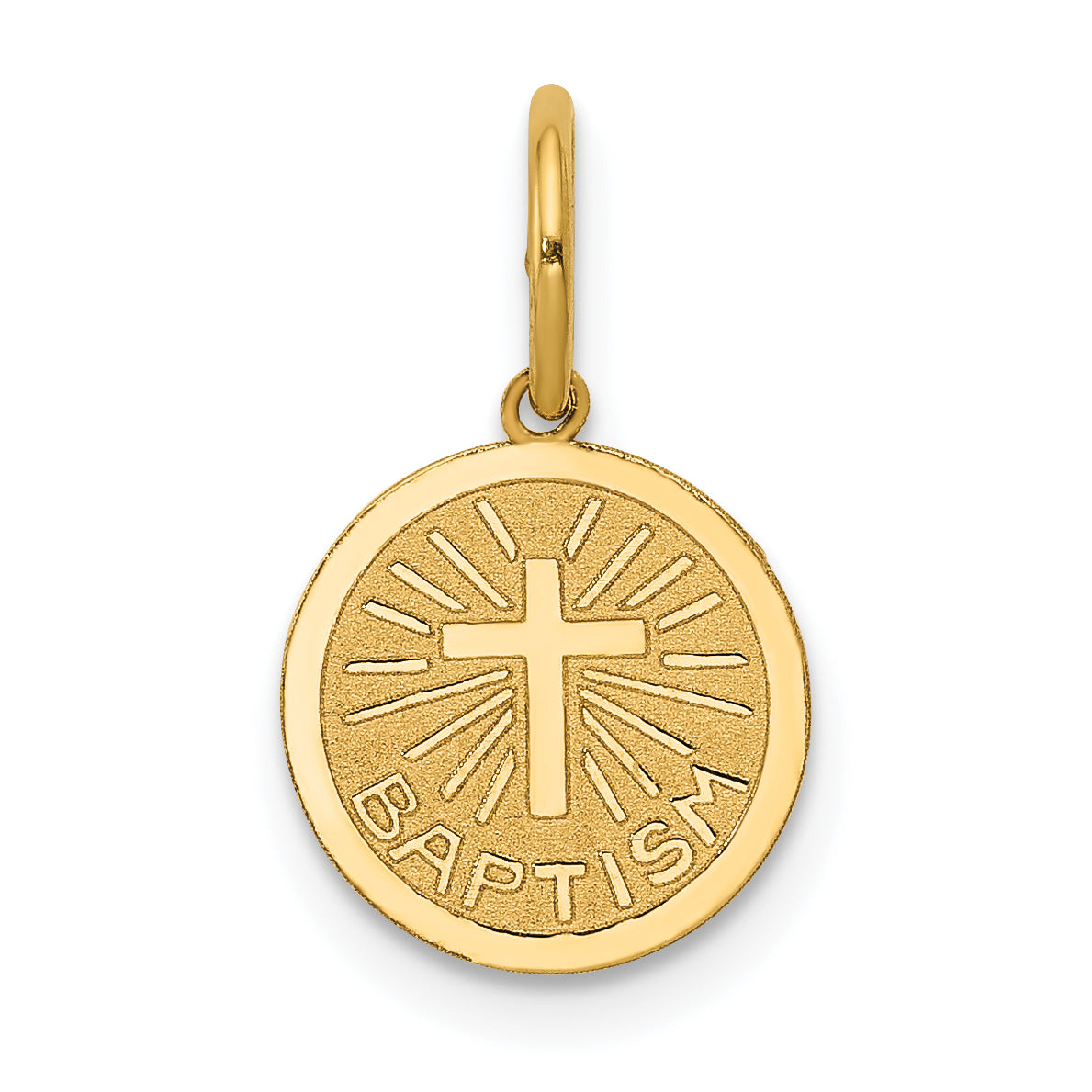 14K Small Baptism Charm