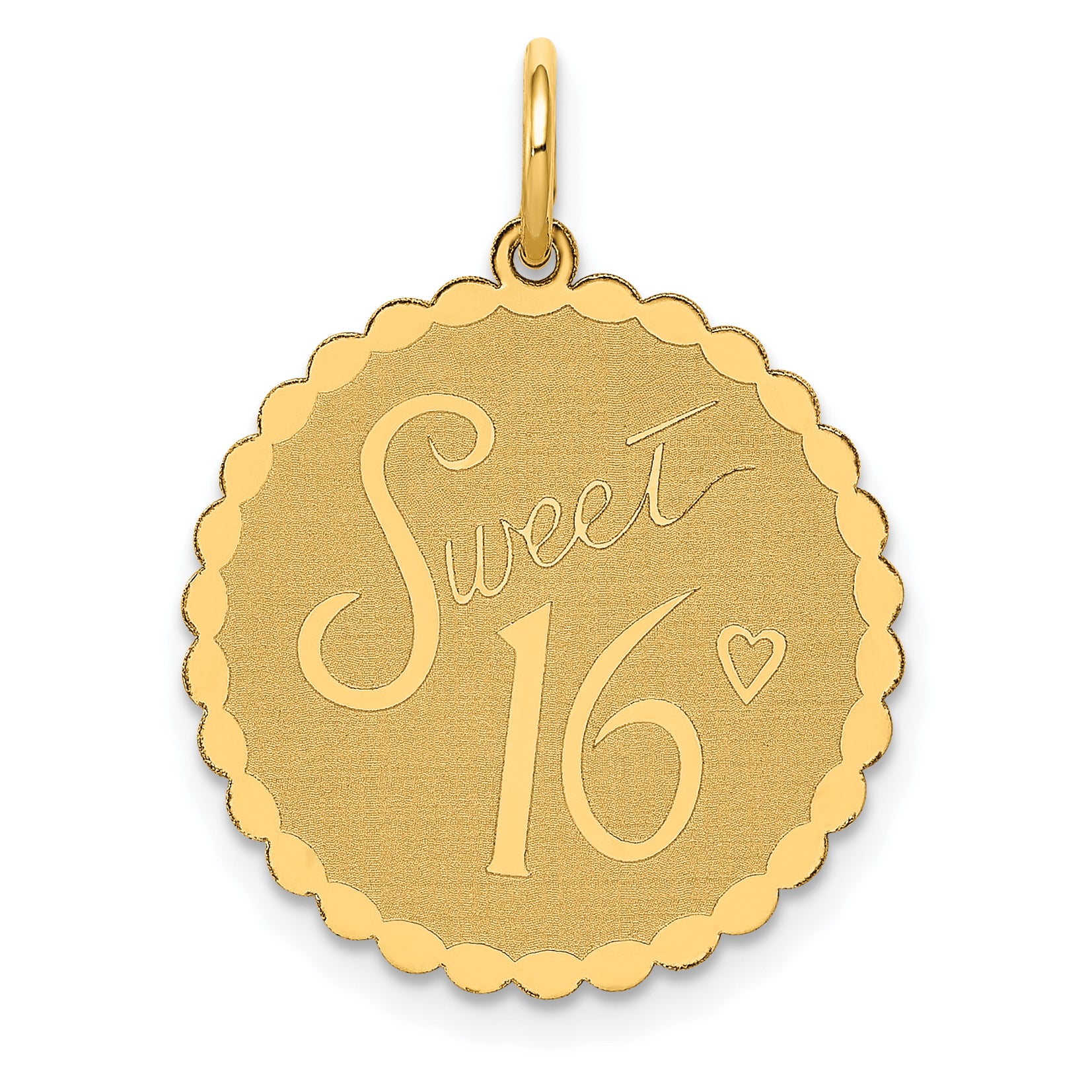 14K Sweet 16 Charm