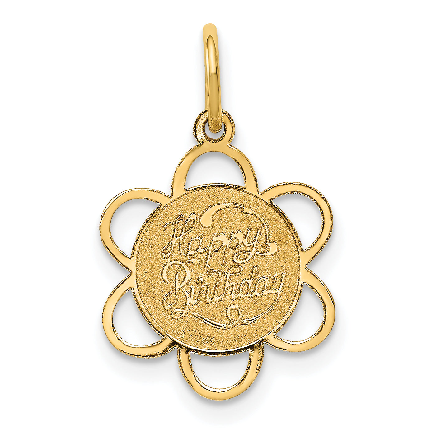 14K Happy Birthday Charm