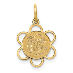 14K Happy Birthday Charm