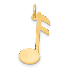 14K Polished Musical Note Charm