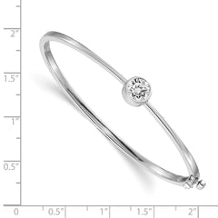 14K White Gold Lab Grown Diamond VS/SI GH Bezel Bangle