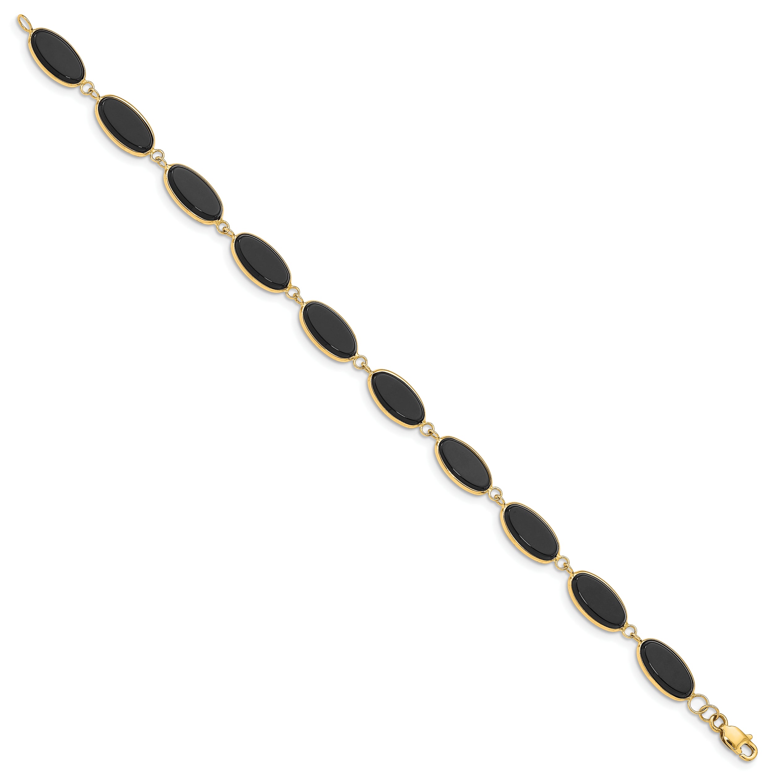 14k Onyx 7.25in Bracelet