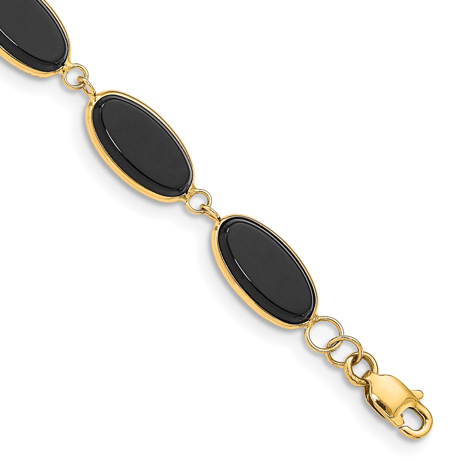 14k Onyx 8.25in Bracelet