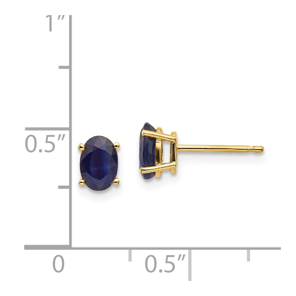 14k Sapphire Earrings - September