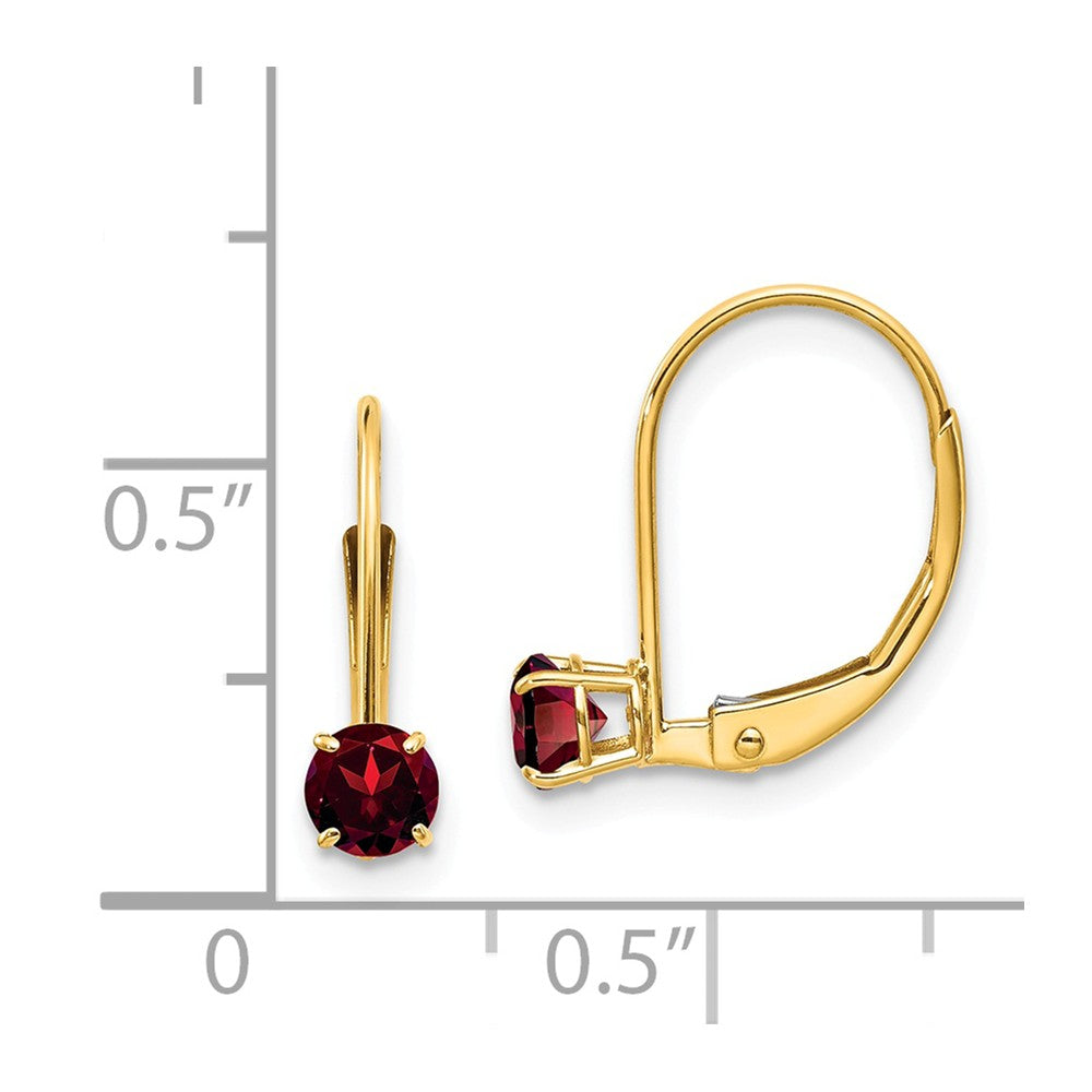 14k Garnet Earrings - January