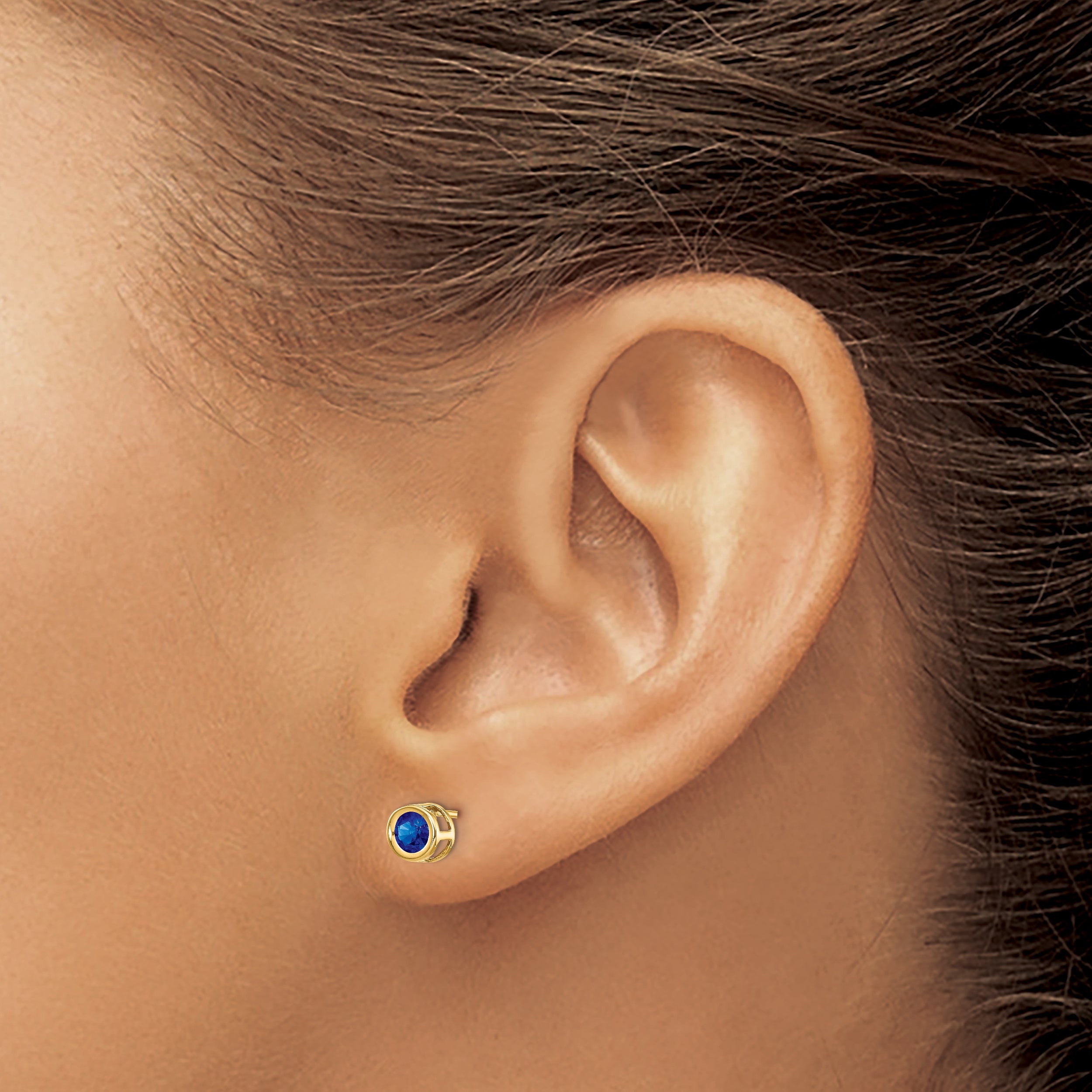 14k Sapphire Earrings September