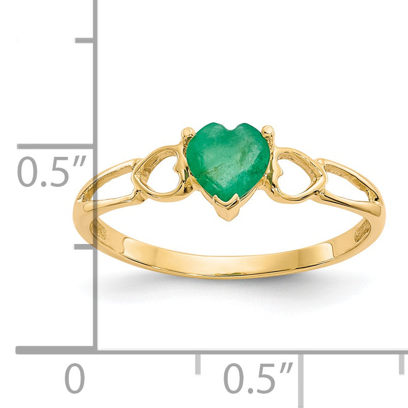 14k Emerald Birthstone Ring