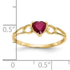 14k Ruby Birthstone Ring