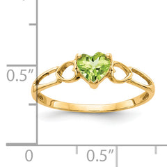 14k Peridot Birthstone Ring