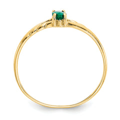 14k Emerald Birthstone Ring