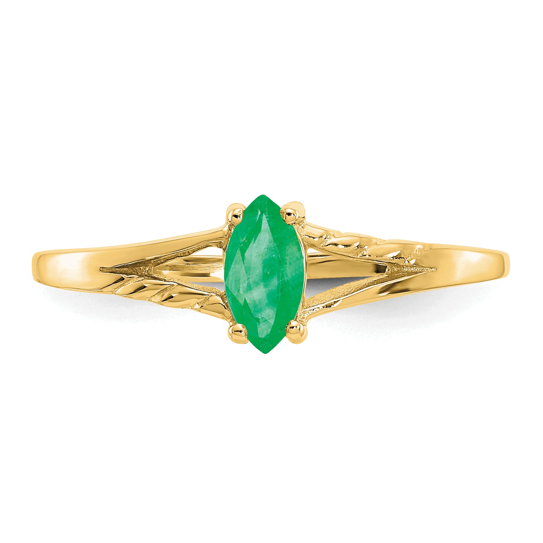 14k Emerald Birthstone Ring