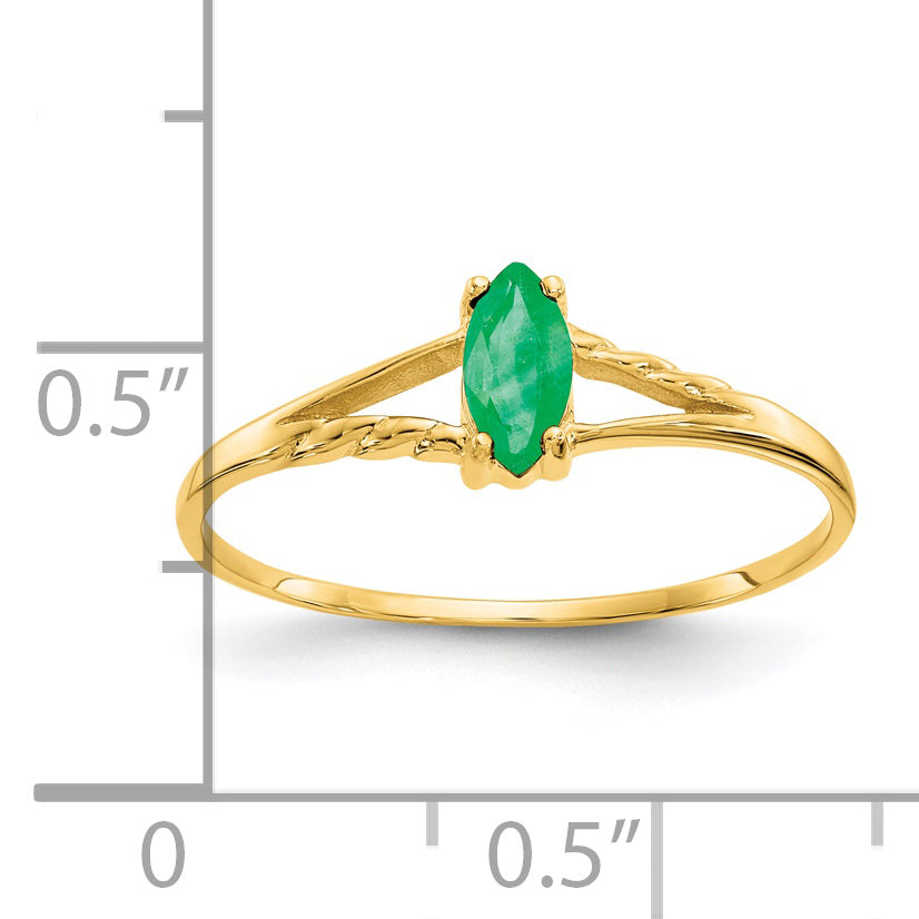 14k Emerald Birthstone Ring