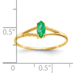 14k Emerald Birthstone Ring