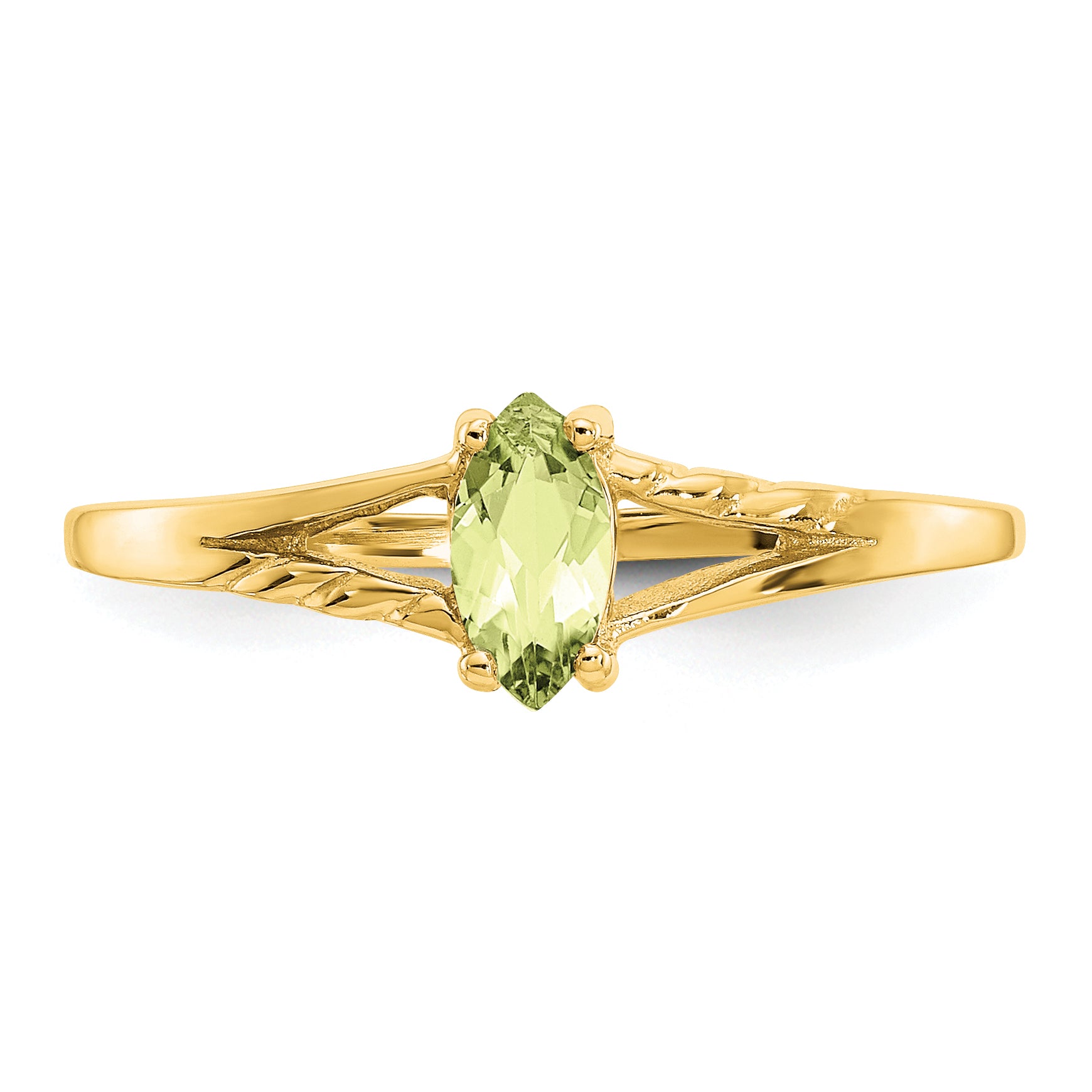 14k Peridot Birthstone Ring