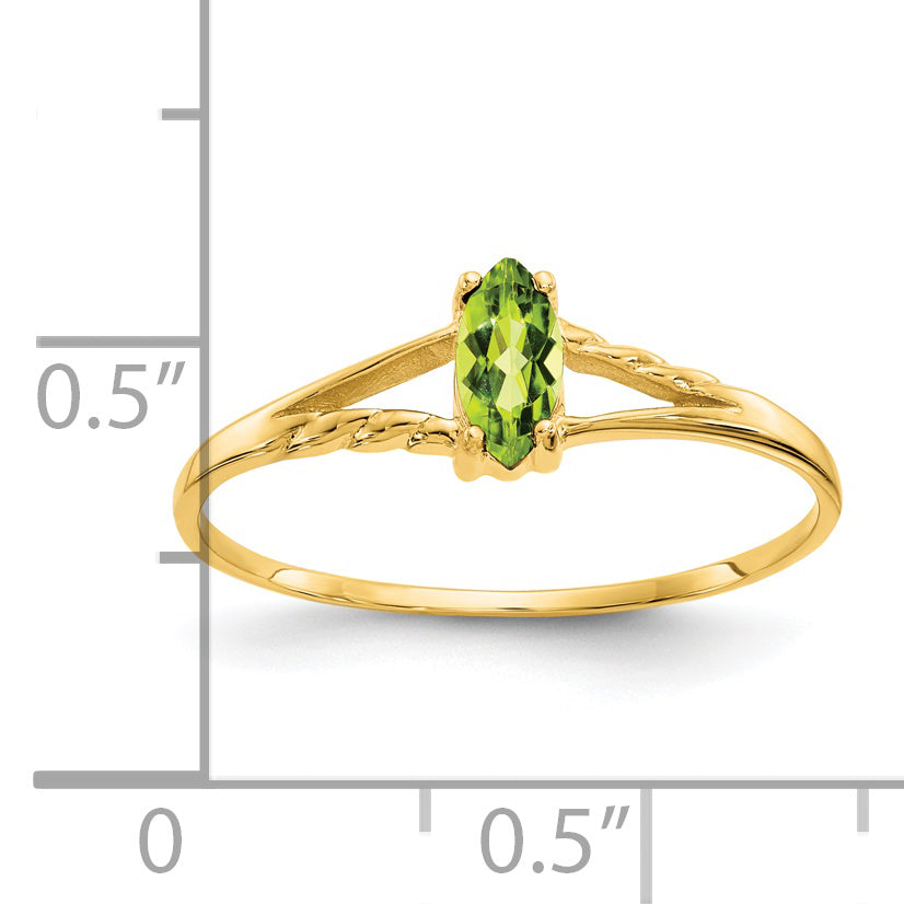 14k Peridot Birthstone Ring