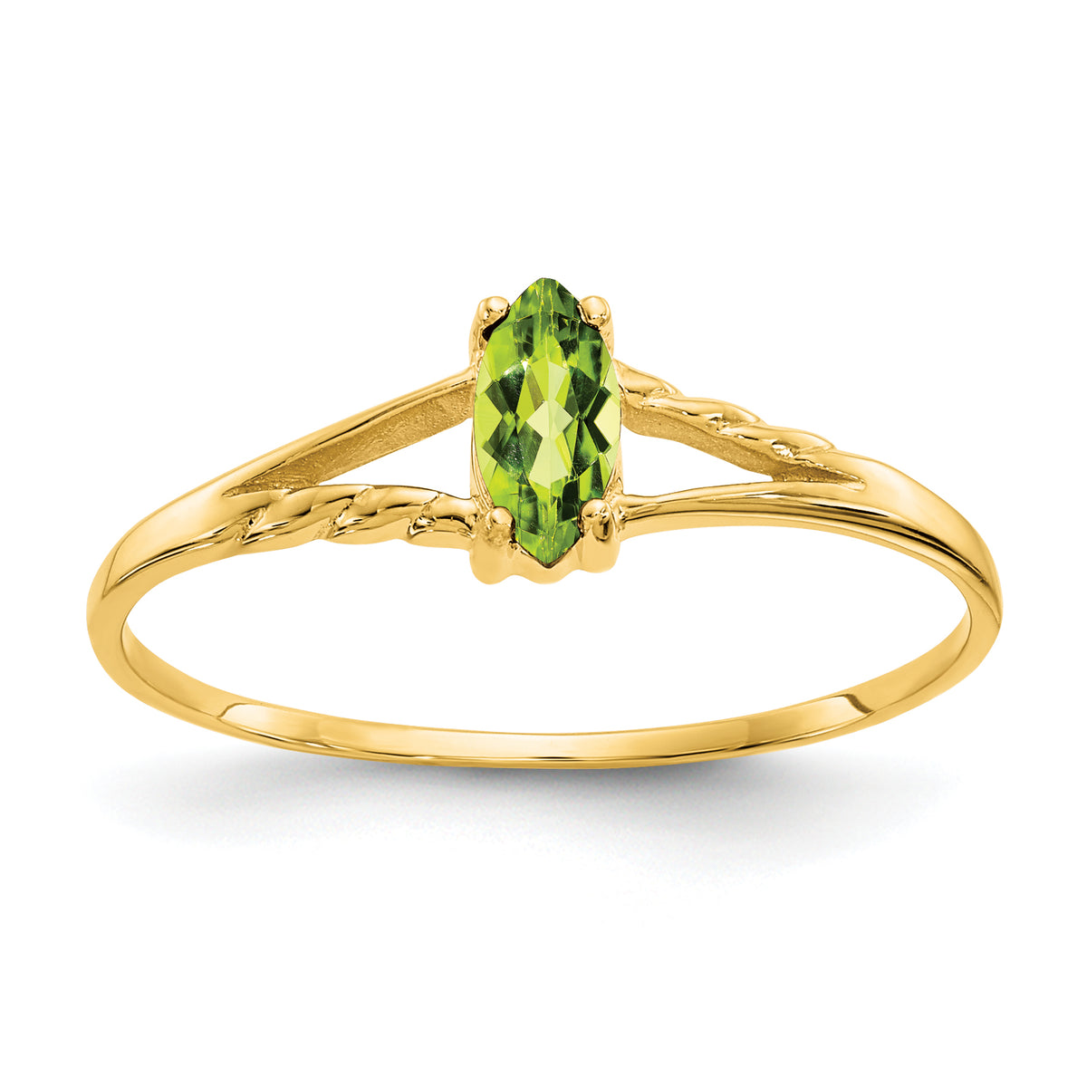 14k Peridot Birthstone Ring