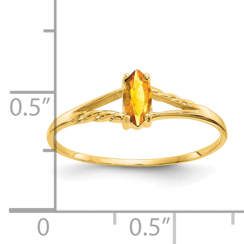 14k Citrine Birthstone Ring