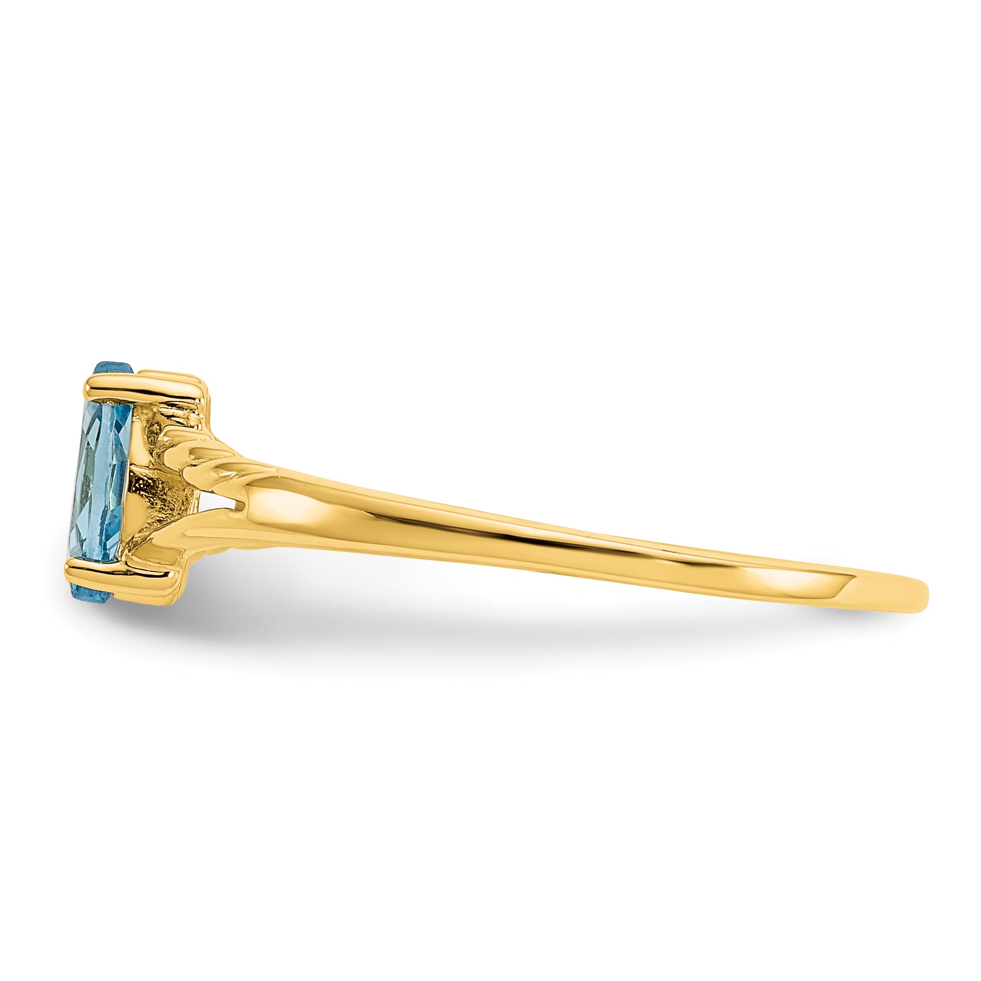 14k Blue Topaz Birthstone Ring