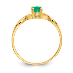 14k Emerald Birthstone Ring