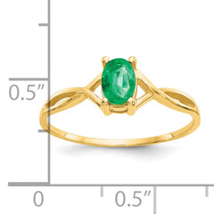 14k Emerald Birthstone Ring