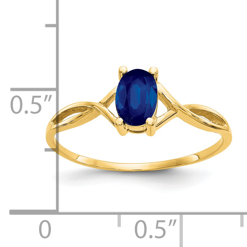 14k Sapphire Birthstone Ring