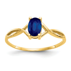 14k Sapphire Birthstone Ring