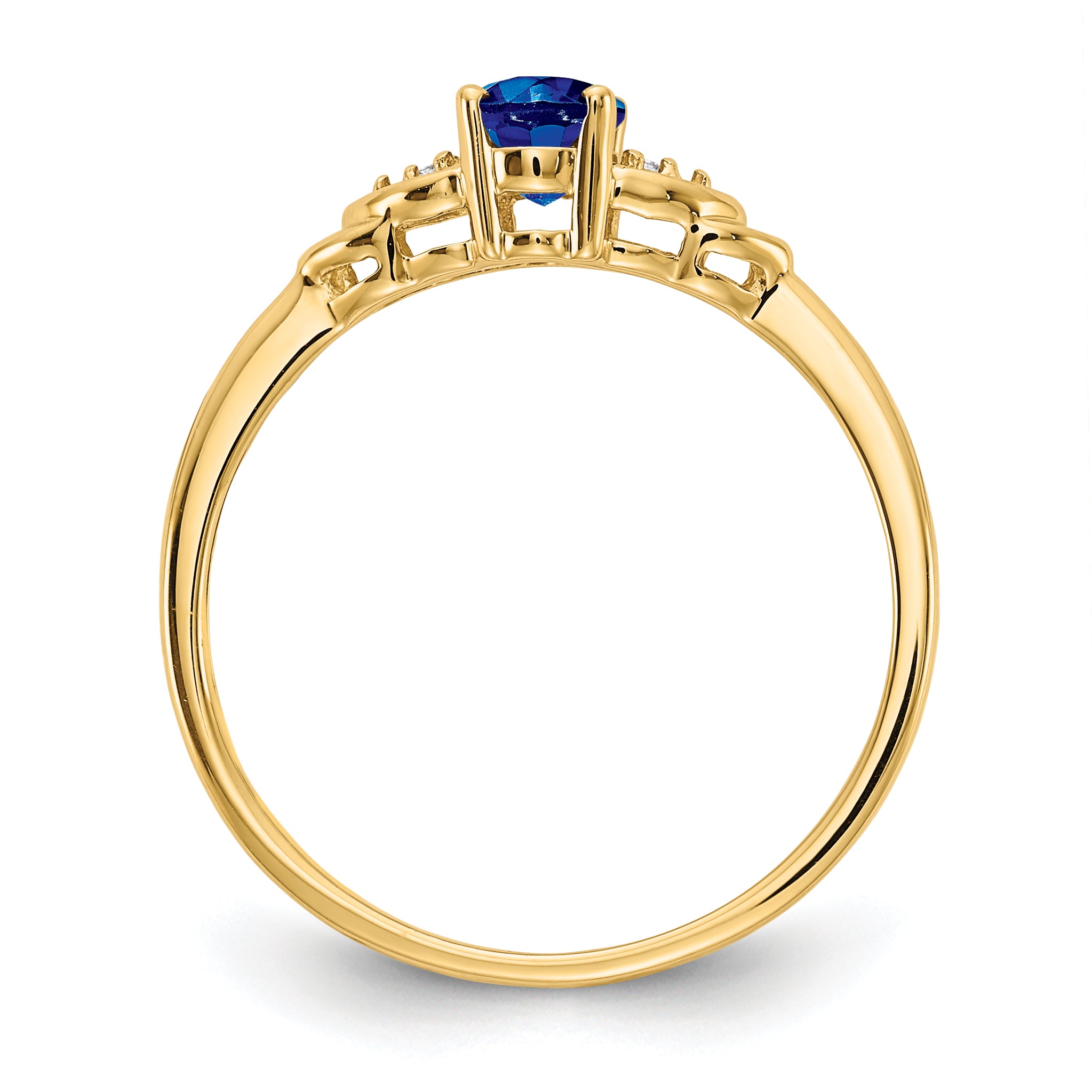 14k Sapphire and Diamond Ring