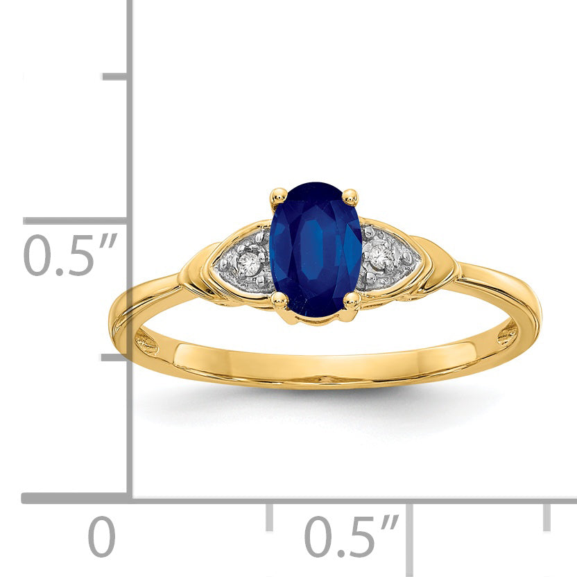 14k Sapphire and Diamond Ring