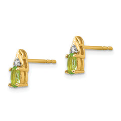 14k Peridot and Diamond Earrings