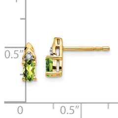 14k Peridot and Diamond Earrings