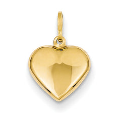 14K Puffed Heart Charm