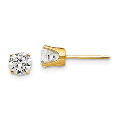 14k 5mm CZ stud earrings