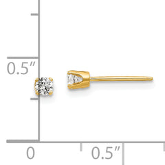 14k 2.75mm CZ stud earrings