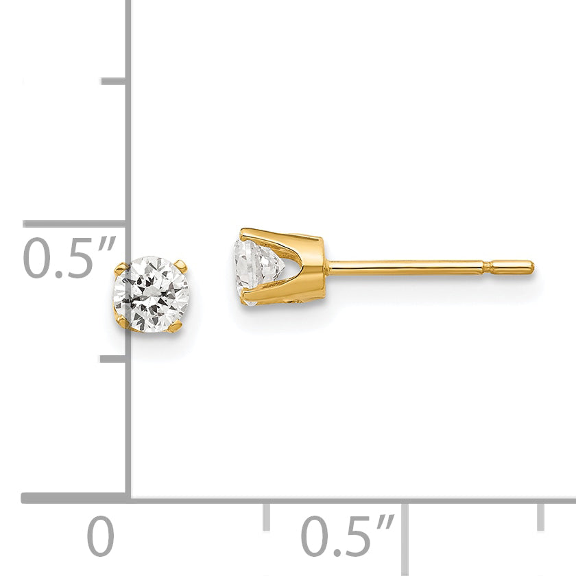 14k 3.5mm CZ stud earrings