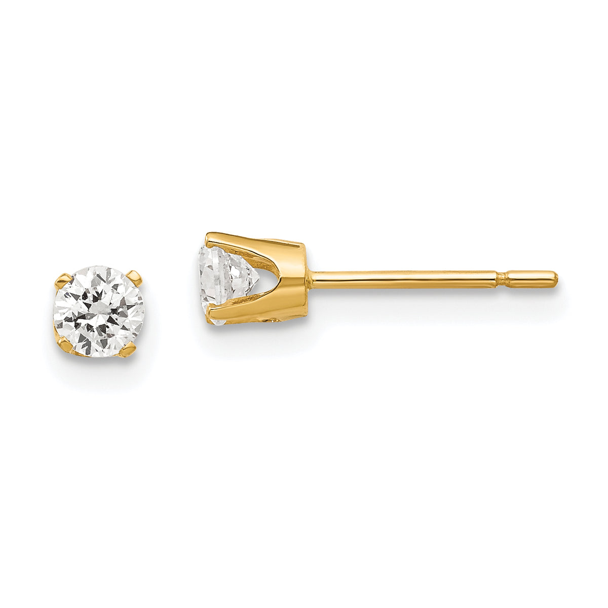 14k 3.5mm CZ stud earrings