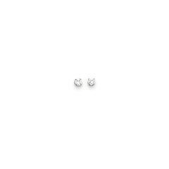 14K White Gold 3.5 Round Stud Earring Mounting With backs