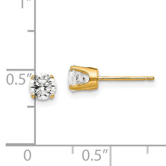 14k 4.5mm CZ stud earrings