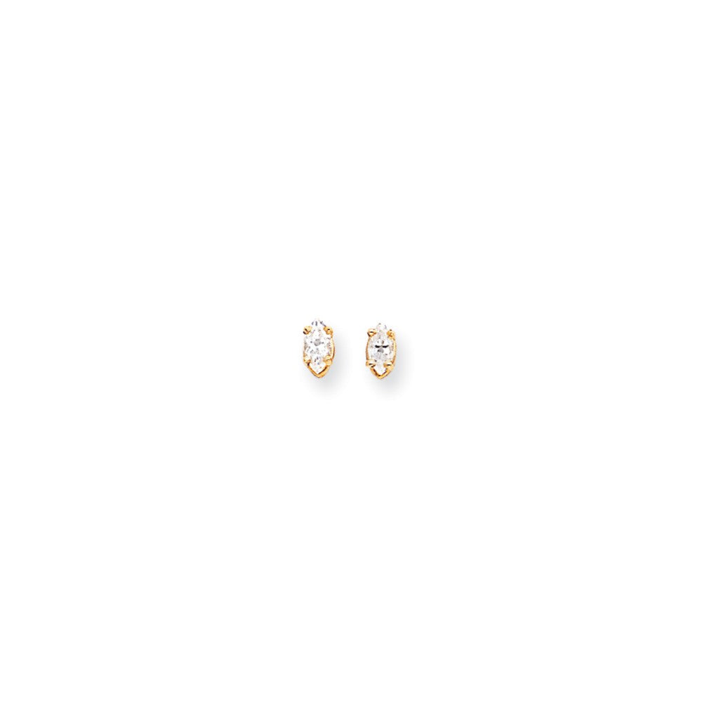 14k 5x2.5 Marquise Earring Mountings