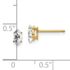 14k 6x3mm Marquise Cubic Zirconia earring