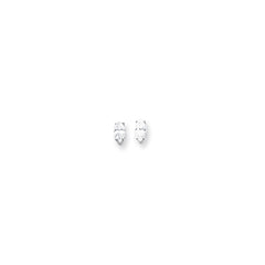 14k White Gold 8x4mm Marquise Earring Mounting