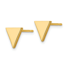 14k Triangle Post Earring