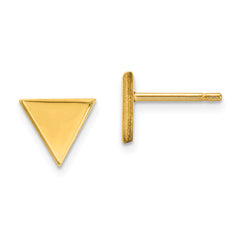 14k Triangle Post Earring