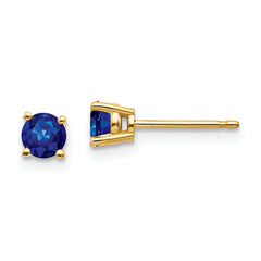 14k Sapphire Post Earrings