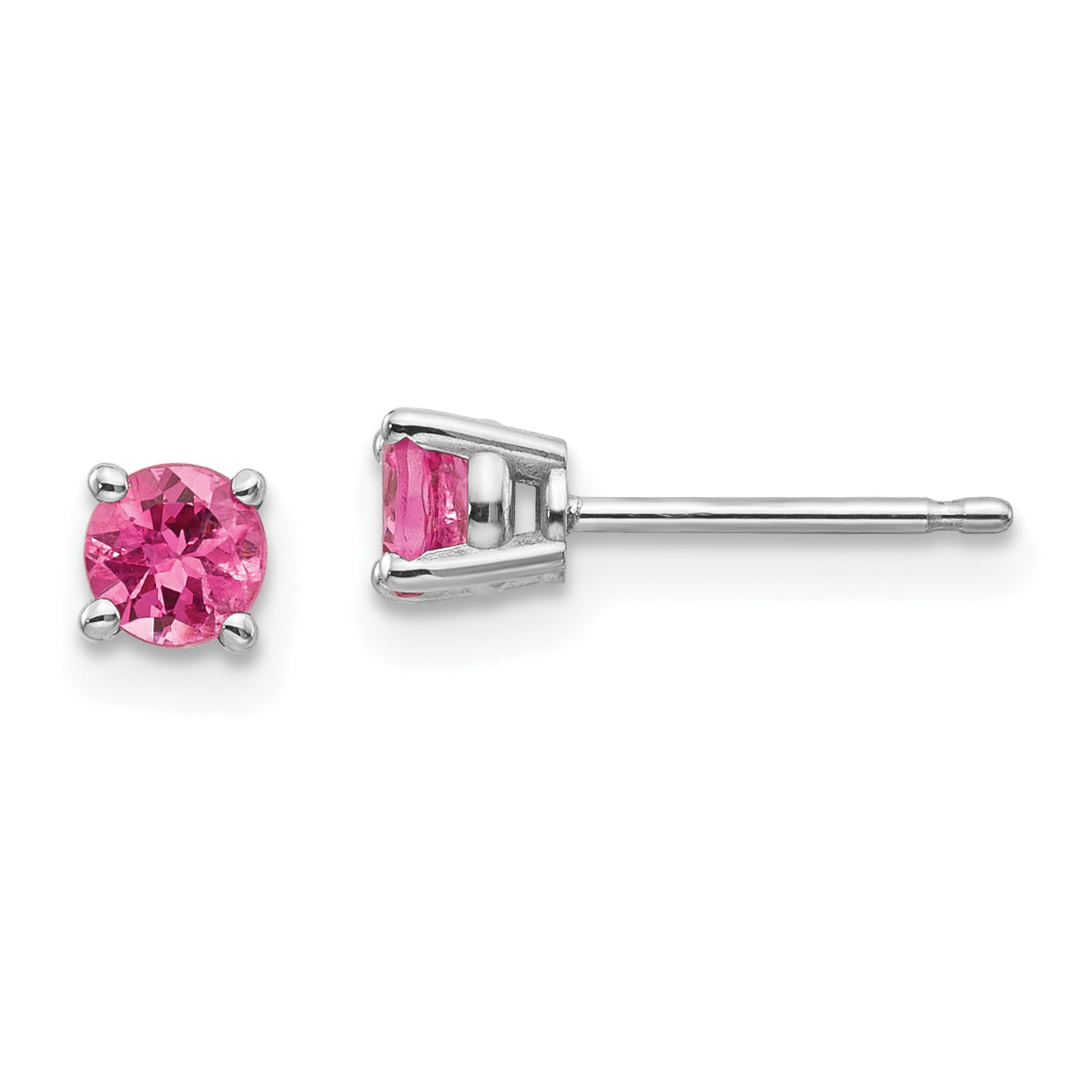 14k White Gold Pink Spinel Earrings