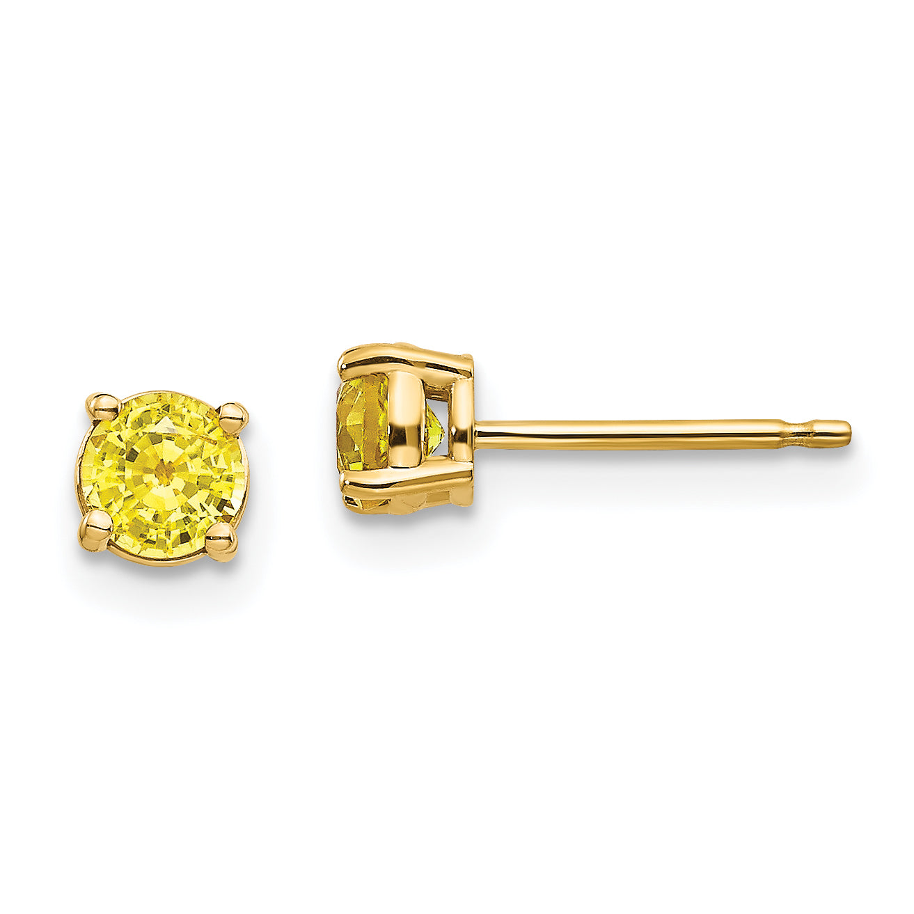 14k Yellow Sapphire Earrings